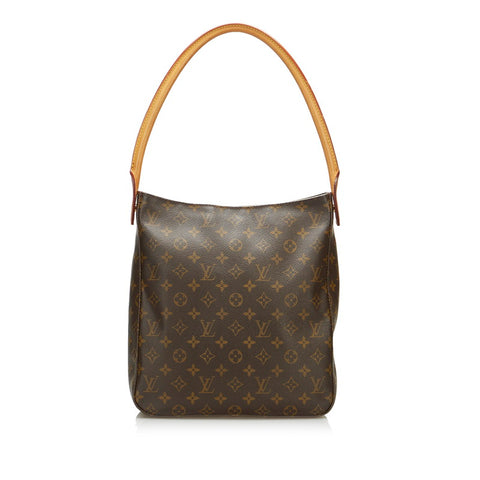 ルイ ヴィトン モノグラム ルーピングGM ショルダーバッグ M51145 ブラウン PVC レザー レディース LOUIS VUITTON 【中古】