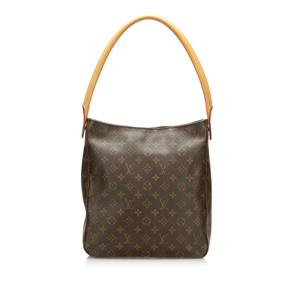 ルイ ヴィトン モノグラム ルーピングGM ショルダーバッグ M51145 ブラウン PVC レザー レディース LOUIS VUITTON 【中古】