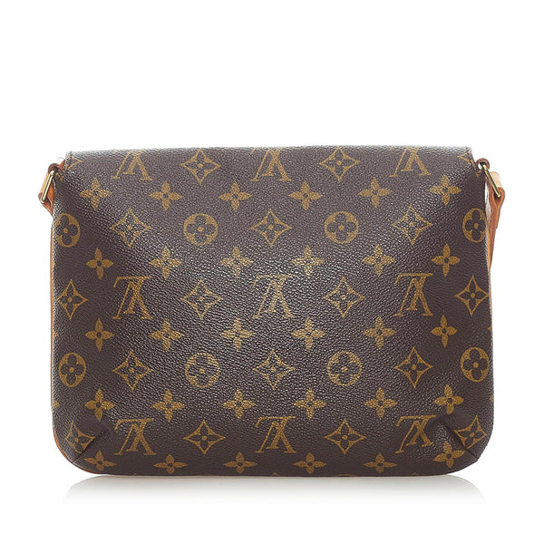 ルイ ヴィトン モノグラム ミュゼットタンゴ　ロング ショルダーバッグ M51388 ブラウン PVC レザー レディース LOUIS VUITTON 【中古】