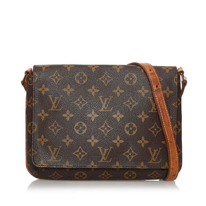 ルイ ヴィトン モノグラム ミュゼット タンゴ ショルダーバッグ M51257 ブラウン PVC レザー レディース LOUIS VUITTON 【中古】