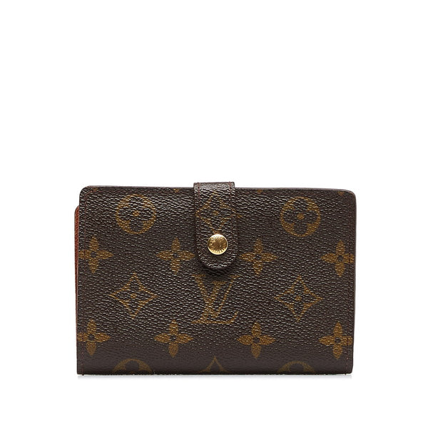 ルイ ヴィトン モノグラム ヴィエノワ 二つ折り財布 M61674 ブラウン PVC レディース LOUIS VUITTON 【中古】