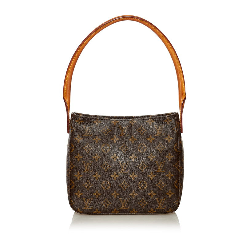 ルイ ヴィトン モノグラム ルーピングMM ワンショルダーバッグ M51146 ブラウン PVC レザー レディース LOUIS VUITTON 【中古】