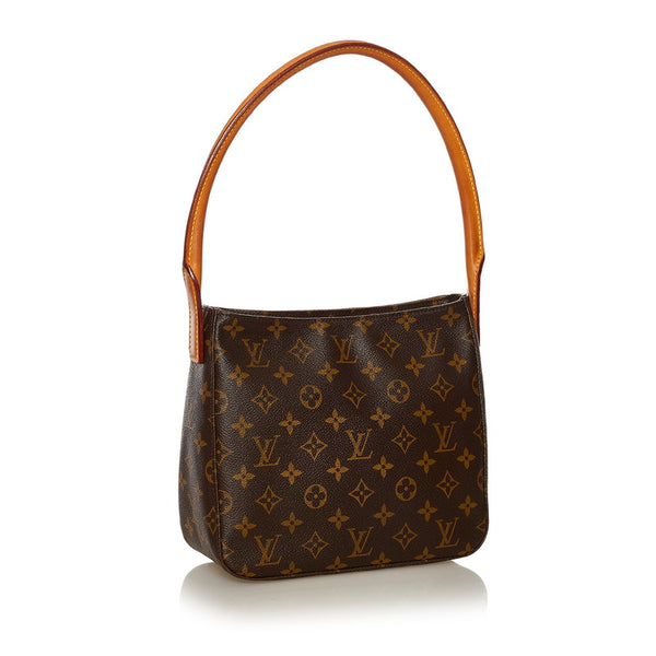 ルイ ヴィトン モノグラム ルーピングMM ワンショルダーバッグ M51146 ブラウン PVC レザー レディース LOUIS VUITTON 【中古】