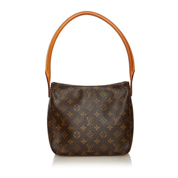 ルイ ヴィトン モノグラム ルーピングMM ワンショルダーバッグ M51146 ブラウン PVC レザー レディース LOUIS VUITTON 【中古】