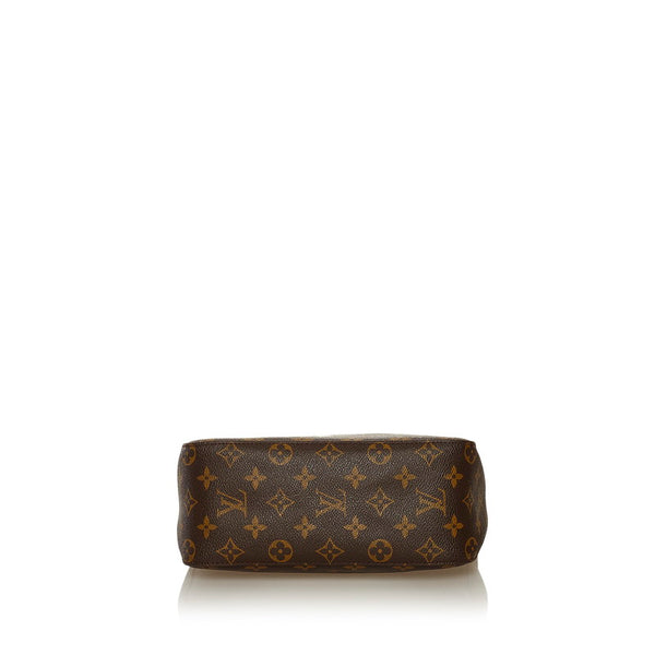 ルイ ヴィトン モノグラム ルーピングMM ワンショルダーバッグ M51146 ブラウン PVC レザー レディース LOUIS VUITTON 【中古】