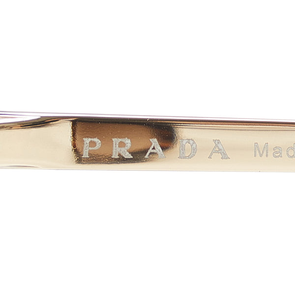 プラダ ティアドロップ型 サングラス 24U-6S1 ブラウン プラスチック メタル レディース PRADA 【中古】