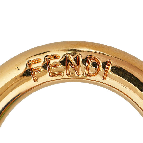 フェンディ モンスター パンキート バッグチャーム キーホルダー ベージュ ブルー レザー レディース FENDI 【中古】