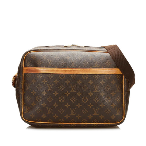 ルイ ヴィトン モノグラム リポーターGM 斜めがけ ショルダー M45252 ブラウン PVC レザー レディース LOUIS VUITTON 【中古】