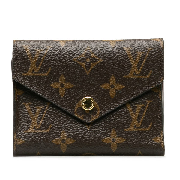 ルイ ヴィトン モノグラム ポルトフォイユ  三つ折り財布 M62472 ブラウン PVC レザー レディース LOUIS VUITTON 【中古】