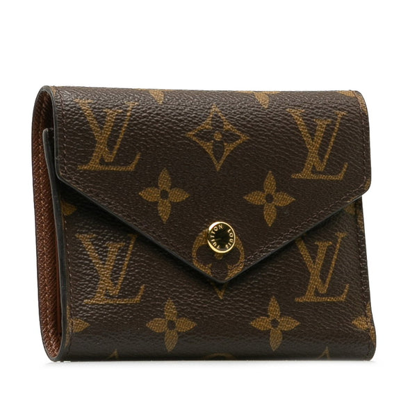 ルイ ヴィトン モノグラム ポルトフォイユ  三つ折り財布 M62472 ブラウン PVC レザー レディース LOUIS VUITTON 【中古】