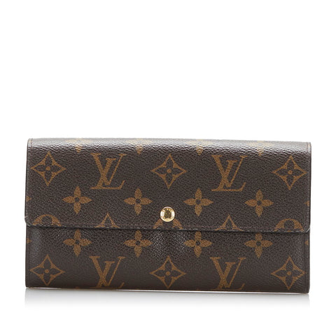 ルイ ヴィトン モノグラム ポルトフォイユ サラ 長財布 M61734 ブラウン PVC レザー レディース LOUIS VUITTON 【中古】