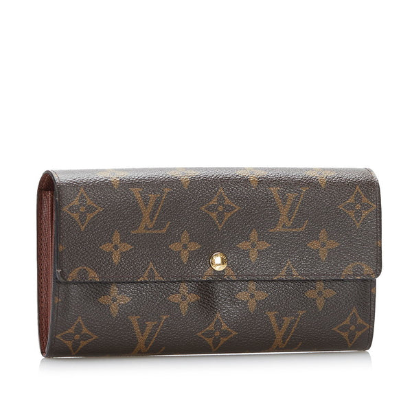 ルイ ヴィトン モノグラム ポルトフォイユ サラ 長財布 M61734 ブラウン PVC レザー レディース LOUIS VUITTON 【中古】