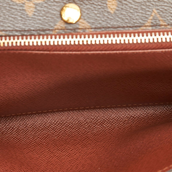 ルイ ヴィトン モノグラム ポルトフォイユ サラ 長財布 M61734 ブラウン PVC レザー レディース LOUIS VUITTON 【中古】