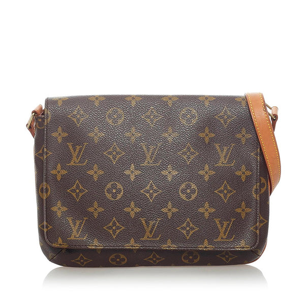 ルイ ヴィトン モノグラム ミュゼットタンゴ ワンショルダーバッグ M51388 ブラウン PVC レザー レディース LOUIS VUITTON 【中古】