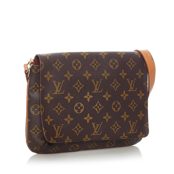 ルイ ヴィトン モノグラム ミュゼットタンゴ ワンショルダーバッグ M51388 ブラウン PVC レザー レディース LOUIS VUITTON 【中古】