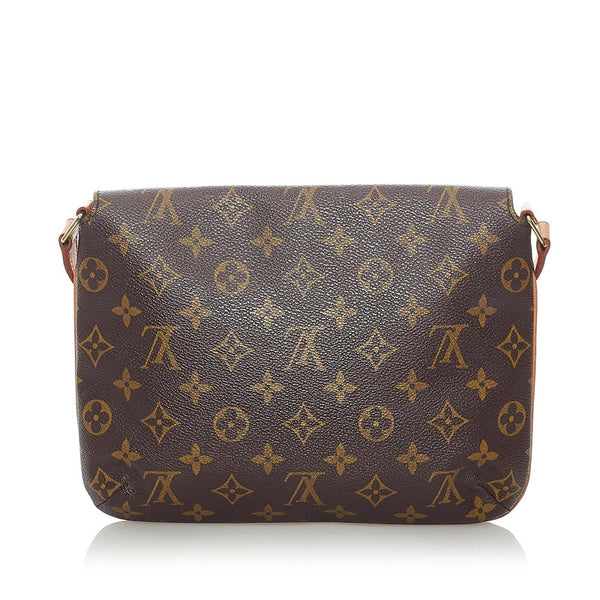 ルイ ヴィトン モノグラム ミュゼットタンゴ ワンショルダーバッグ M51388 ブラウン PVC レザー レディース LOUIS VUITTON 【中古】