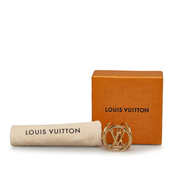 ルイ ヴィトン ビジュー フラール ルイーズ スカーフリング M64289 ゴールド メッキ レディース LOUIS VUITTON 【中古】