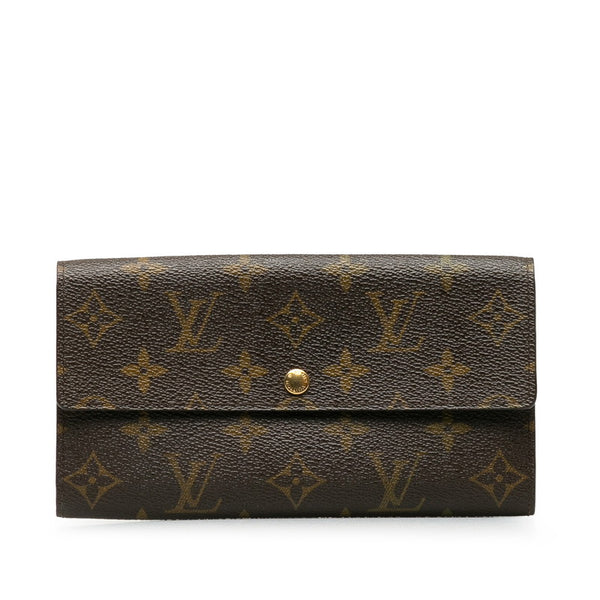 ルイ ヴィトン モノグラム ポルトフォイユ サラ 長財布 M61734 ブラウン PVC レザー レディース LOUIS VUITTON 【中古】