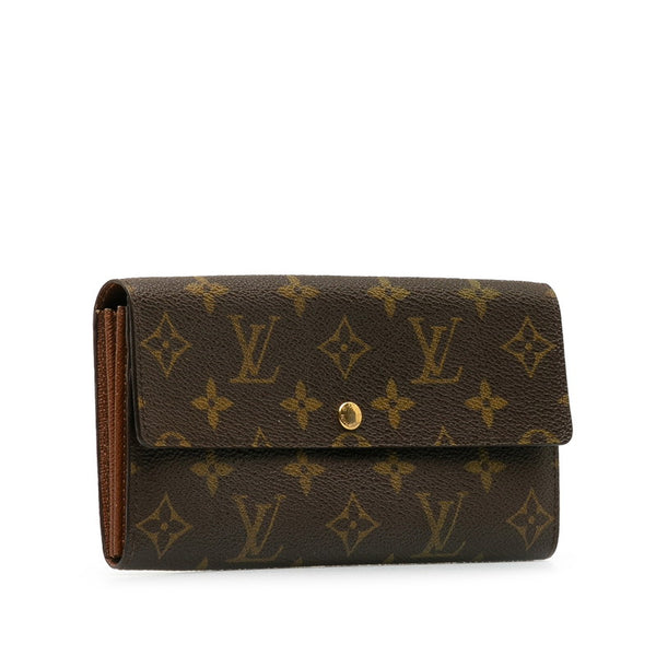 ルイ ヴィトン モノグラム ポルトフォイユ サラ 長財布 M61734 ブラウン PVC レザー レディース LOUIS VUITTON 【中古】