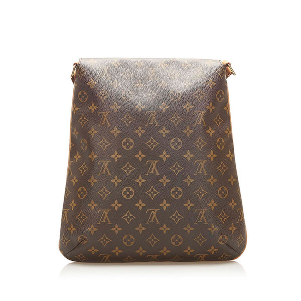 ルイ ヴィトン モノグラム ミュゼット M51256 ブラウン PVC レザー 斜め掛け ショルダーバッグ ユニセックス LOUIS VUITTON 中古