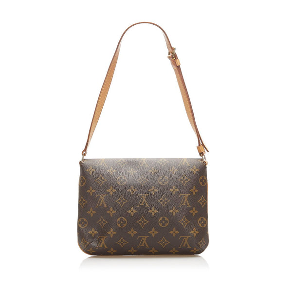 ルイ ヴィトン モノグラム ミュゼット タンゴ M51257 ブラウン PVC レザー 肩掛け ショルダーバッグ レディース LOUIS VUITTON 中古