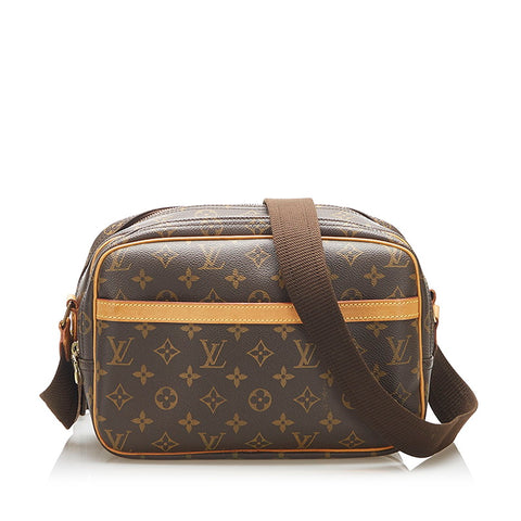 ルイ ヴィトン モノグラム リポーター M45254 ブラウン PVC ショルダーバッグ レディース LOUIS VUITTON 中古