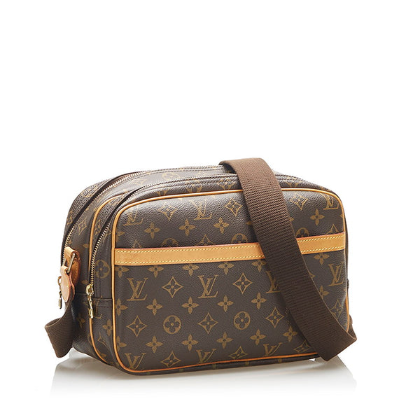 ルイ ヴィトン モノグラム リポーター M45254 ブラウン PVC ショルダーバッグ レディース LOUIS VUITTON 中古