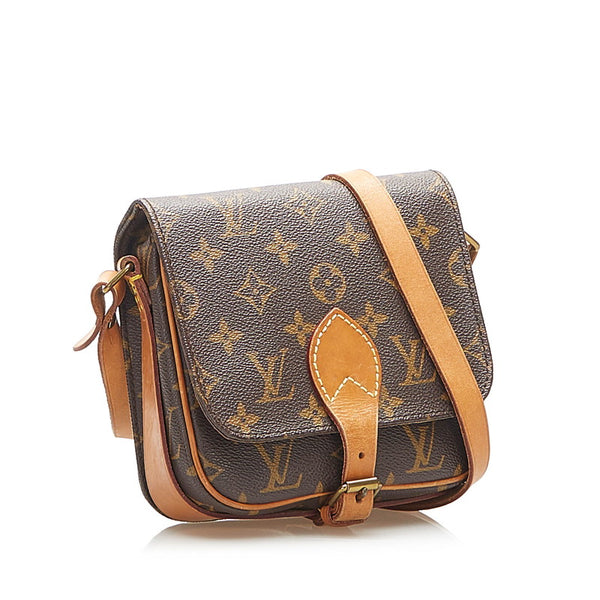 ルイ ヴィトン モノグラム ミニカルトシエール M51254 ブラウン PVC レザー ショルダーバッグ レディース LOUIS VUITTON 中古