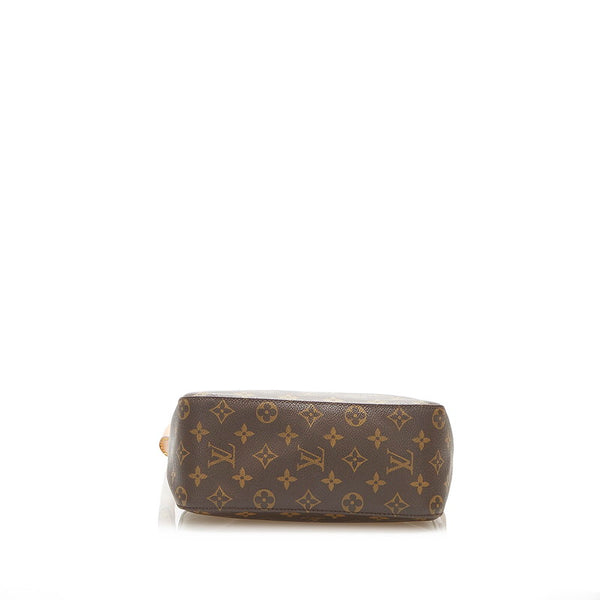 ルイ ヴィトン モノグラム ルーピング MM M51146 ブラウン PVC レザー 肩掛け ショルダーバッグ レディース LOUIS VUITTON 中古