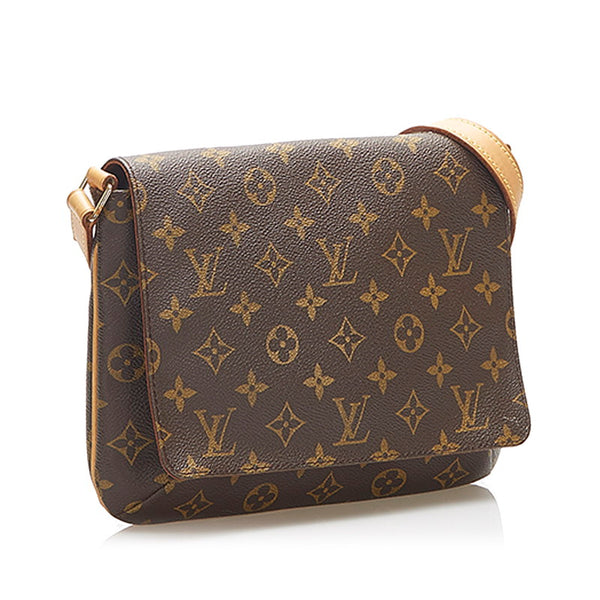 ルイ ヴィトン モノグラム ミュゼットタンゴ M51257 ブラウン PVC レザー ショルダーバッグ レディース LOUIS VUITTON 中古