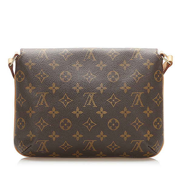 ルイ ヴィトン モノグラム ミュゼットタンゴ M51257 ブラウン PVC レザー ショルダーバッグ レディース LOUIS VUITTON 中古