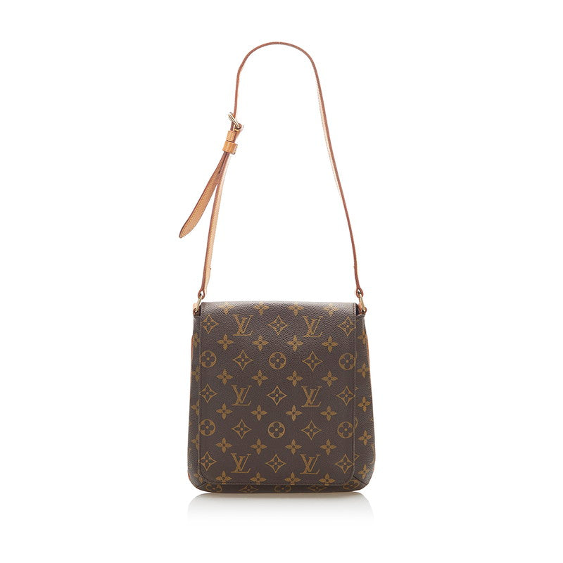 ルイ ヴィトン モノグラム ミュゼット・サルサ M51387  ブラウン PVC レザー ショルダーバッグ レディース LOUIS VUITTON 中古