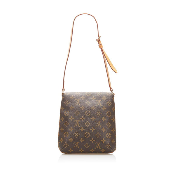 ルイ ヴィトン モノグラム ミュゼット・サルサ M51387  ブラウン PVC レザー ショルダーバッグ レディース LOUIS VUITTON 中古