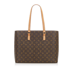 ルイ ヴィトン モノグラム ルコ M51155 ブラウン PVC レザー トートバッグ レディース LOUIS VUITTON 中古