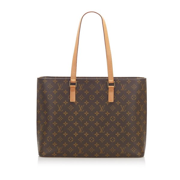 ルイ ヴィトン モノグラム ルコ M51155 ブラウン PVC レザー トートバッグ レディース LOUIS VUITTON 中古