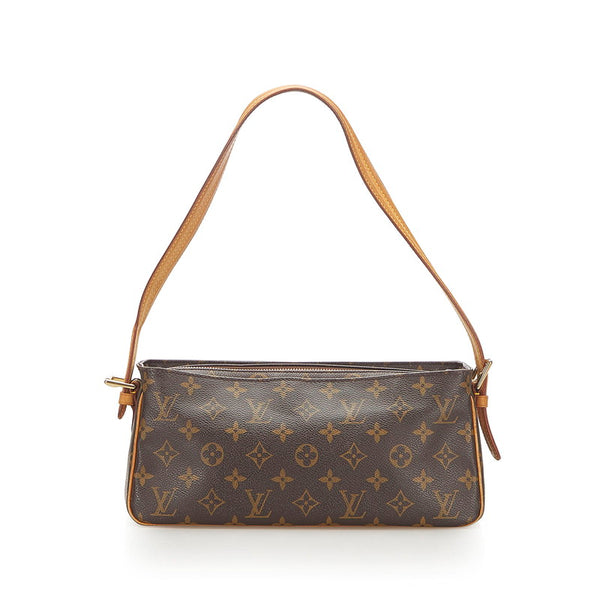 ルイ ヴィトン モノグラム ヴィバシテMM  M51164 ブラウン PVC レザー ショルダーバッグ レディース LOUIS VUITTON 中古