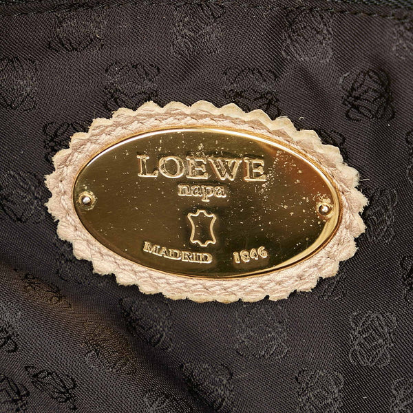 ロエベ アナグラム ナッパアイレ ゴールド レザー ハンドバッグ レディース LOEWE 【中古】