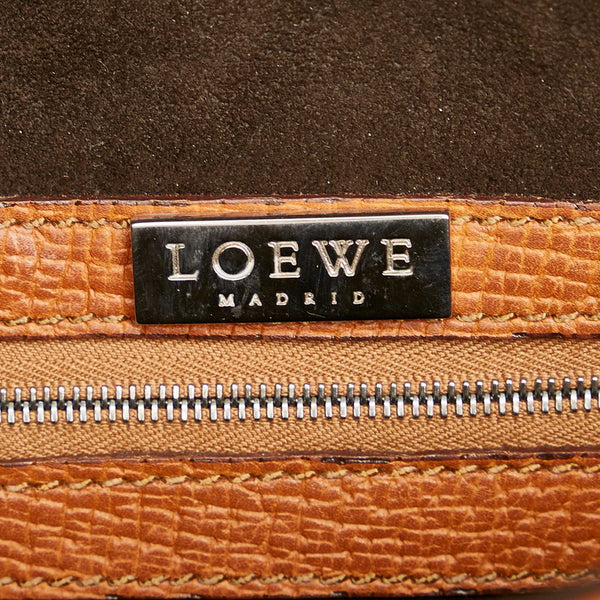 ロエベ キャメル レザー ショルダーバッグ レディース LOEWE 【中古】