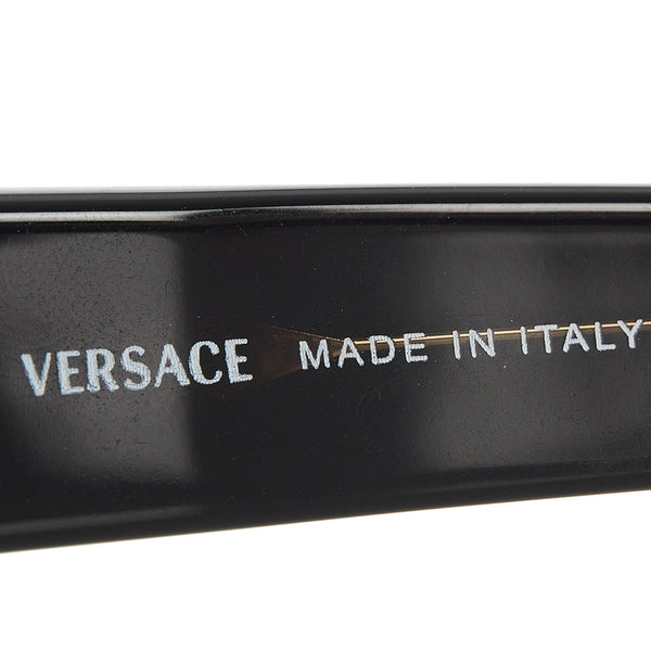 ヴェルサーチェ ラインストーン MOD 4051 B ブラック グレー ホワイト プラスチック サングラス レディース VERSACE 【中古】