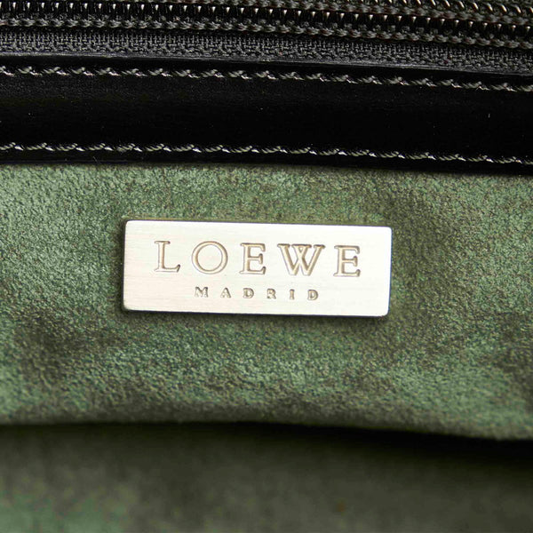 ロエベ ブラック レザー ハンドバッグ レディース LOEWE 【中古】