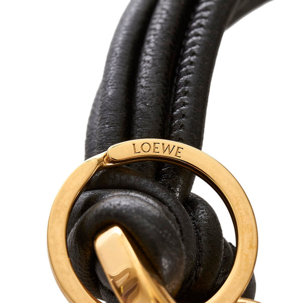 ロエベ ブラック ゴールド レザー チャーム レディース LOEWE 【中古】