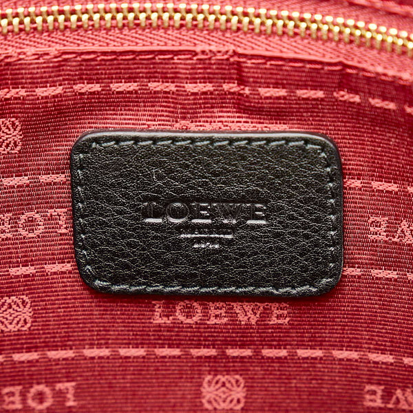 ロエベ ブラック レザー ショルダーバッグ トートバッグ レディース LOEWE 【中古】