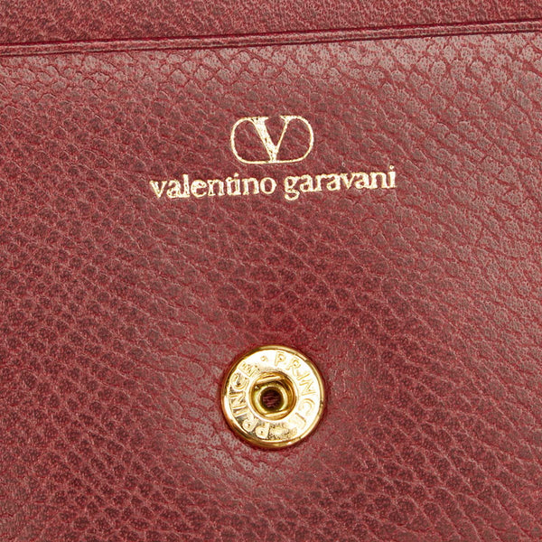 ヴァレンティノ ガラヴァーニ コインケース ボルドー レザー レディース Valentino Garavani 【中古】