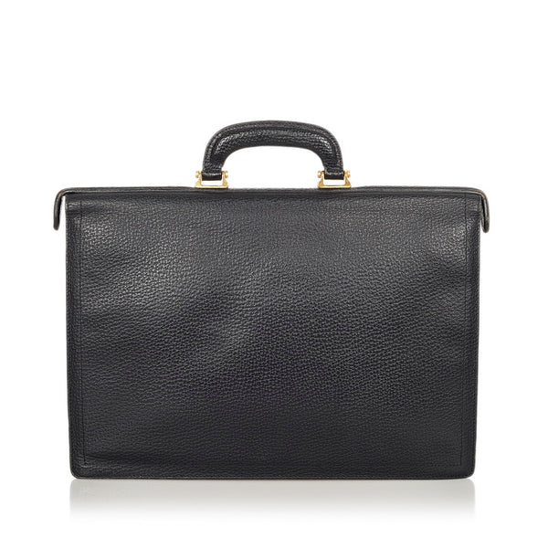 ロエベ ブラック レザー ビジネスバッグ メンズ LOEWE 【中古】