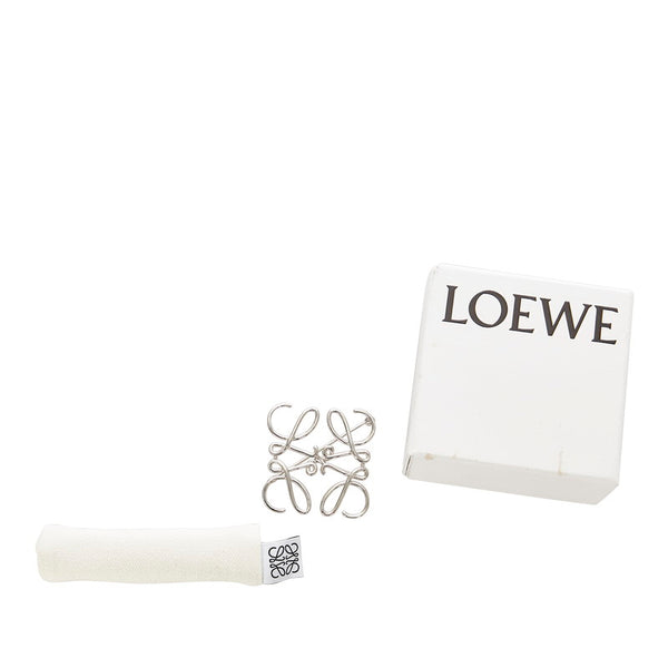 ロエベ シルバー メタル アナグラム ブローチ レディース LOEWE 【中古】