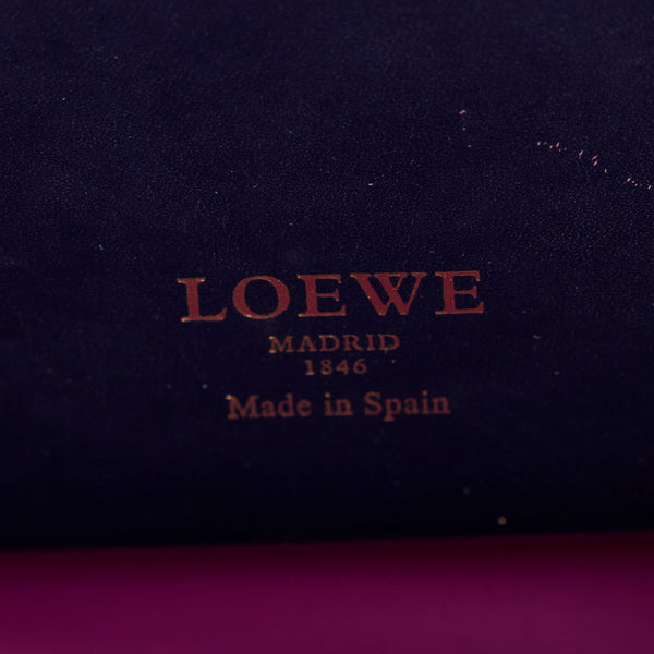 ロエベ ブラック ピンク レザー ハンドバッグ レディース LOEWE 【中古】