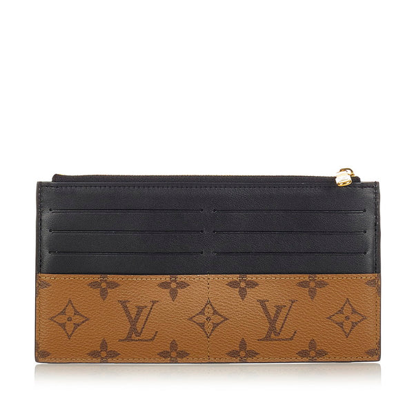 ルイ ヴィトン モノグラム リバース  スリム パース M80390 マカロン PVC レザー 長財布 レディース LOUIS VUITTON 【中古】