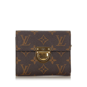 ルイ ヴィトン モノグラム ポルトフォイユコアラ M58013 ブラウン PVC レザー 二つ折り財布 レディース LOUIS VUITTON 【中古】