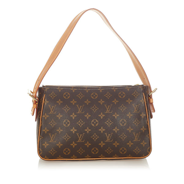 ルイ ヴィトン モノグラム ヴィバシテGM M51163 ブラウン PVC レザー ワンショルダー レディース LOUIS VUITTON 【中古】