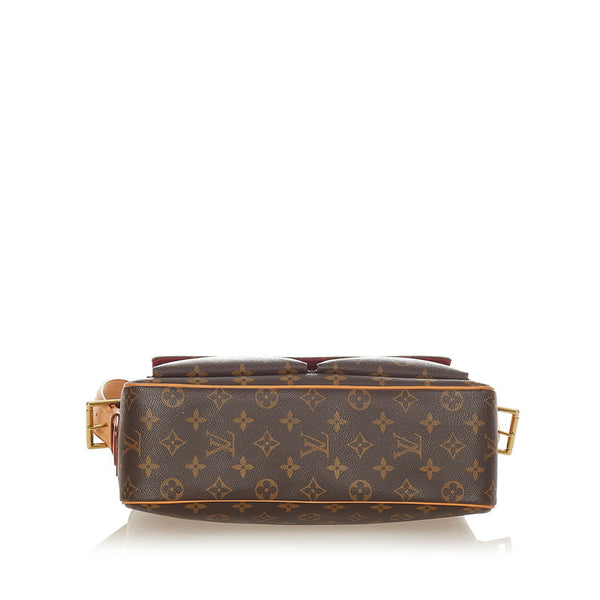 ルイ ヴィトン モノグラム ヴィバシテGM M51163 ブラウン PVC レザー ワンショルダー レディース LOUIS VUITTON 【中古】